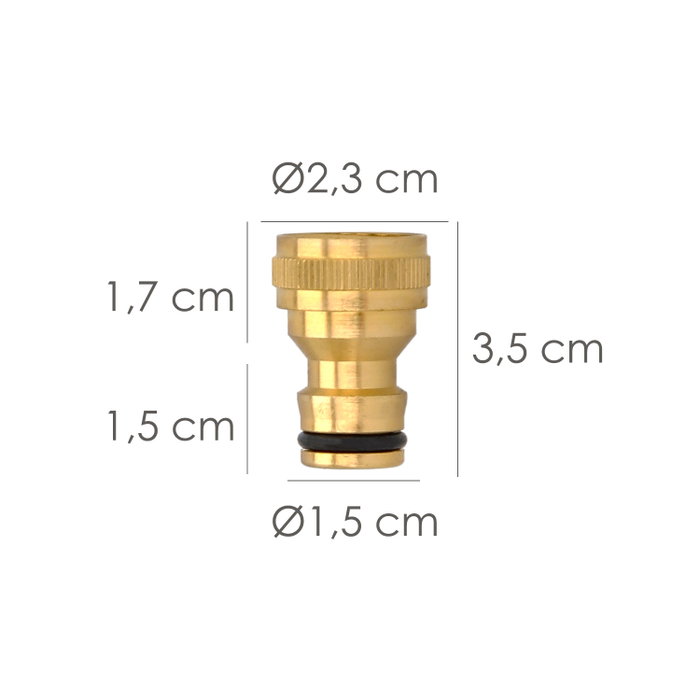 SATURNIA Adaptateur de tuyau en laiton 1/2'' femelle SATURNIA Adaptateur de tuyau en laiton 1/2'' femelle