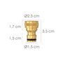 SATURNIA Adaptateur de tuyau en laiton 1/2'' femelle