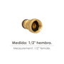 SATURNIA Adaptateur de tuyau en laiton 1/2'' femelle