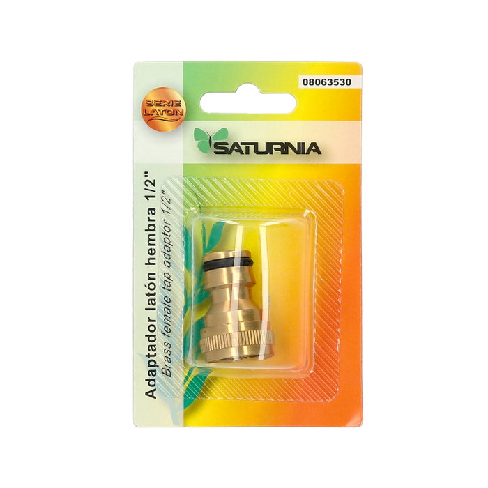 SATURNIA Adaptateur de tuyau en laiton 1/2'' femelle SATURNIA Adaptateur de tuyau en laiton 1/2'' femelle