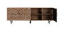 GINER Y COLOMER Buffet en bois de manguier 4 portes 220 cm