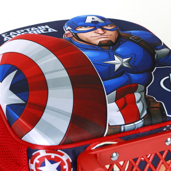 Cartable 3D avec roulettes Capitán América Cartable 3D avec roulettes Capitán América