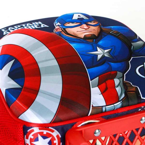 Karactermania Sac à Dos à Roulettes Enfant 3D Captain America Patriot 26 x 13 x 34 cm - Mochila con Ruedas Karactermania Sac à Dos à Roulettes Enfant 3D Captain America Patriot 26 x 13 x 34 cm - Mochila con Ruedas