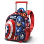 Karactermania Sac à Dos à Roulettes Enfant 3D Captain America Patriot 26 x 13 x 34 cm - Mochila con Ruedas