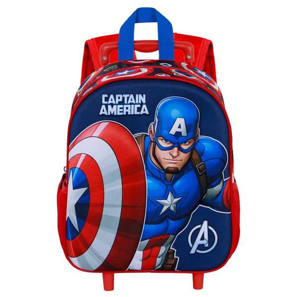 Karactermania Sac à Dos à Roulettes Enfant 3D Captain America Patriot 26 x 13 x 34 cm - Mochila con Ruedas Karactermania Sac à Dos à Roulettes Enfant 3D Captain America Patriot 26 x 13 x 34 cm - Mochila con Ruedas