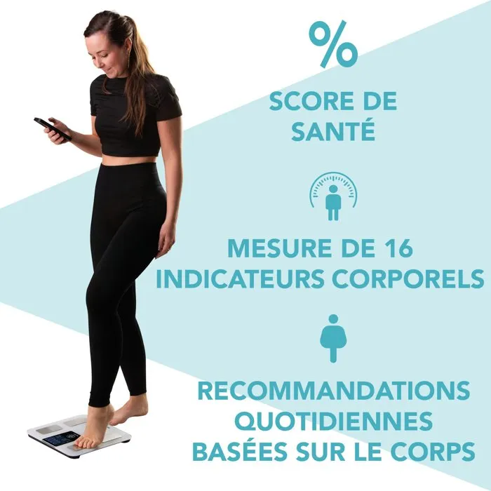 Domo My Balance DO9305W - Pèse-personne connecté en verre trempé Domo My Balance DO9305W - Pèse-personne connecté en verre trempé