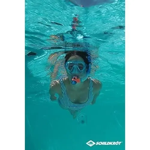 Schildkröt Set de plongée BARBADOS Junior - Tuba et lunettes en silicone de haute qualité avec protection anti-éclaboussures et verre de sécurité