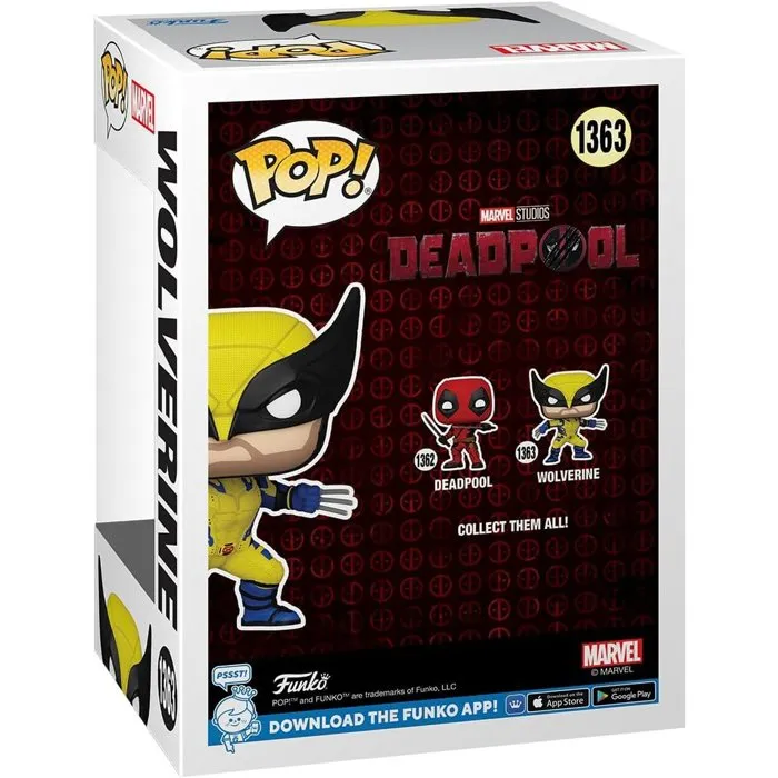 Funko Pop! Vinyl Figurine Marvel Deadpool 3 - Wolverine #1363 - Collectionneur - 9 cm