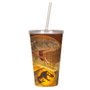 SD TOYS - Verre lenticulaire 3D 50ml avec motif Jurassic Park Dominion, avec bouchon vissable