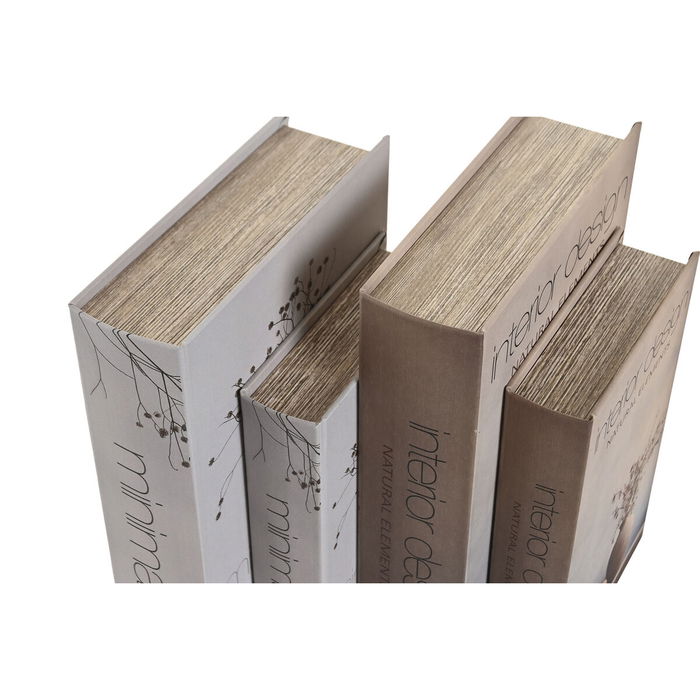 Boîte Décorative Home ESPRIT Gris Polyuréthane Bois MDF (2 Unités)