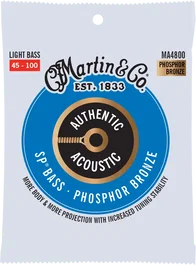 Martin Juego Bajo Acústico Authentic Sp Bass 92/8 Phosphor Bronze Light 45-100
