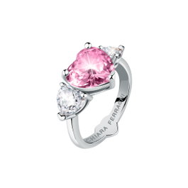 Chiara Ferragni Bague First Love SIV+WH/PINK CZ Taille 16