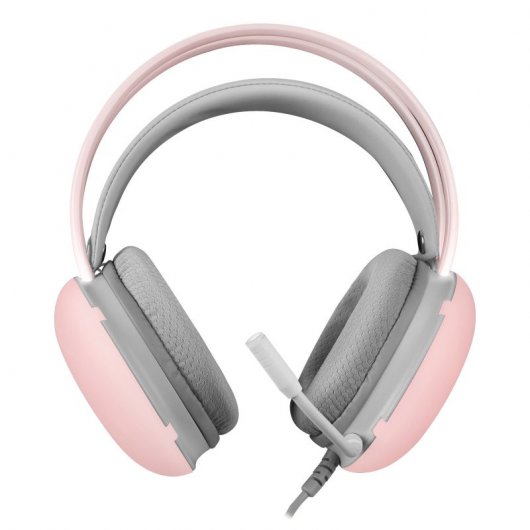 Mars Gaming MH-Glow Casque Audio Jack 3.5mm RGB Chroma Flow pour PC PS4 PS5 Xbox Nintendo Switch Smartphone Rose