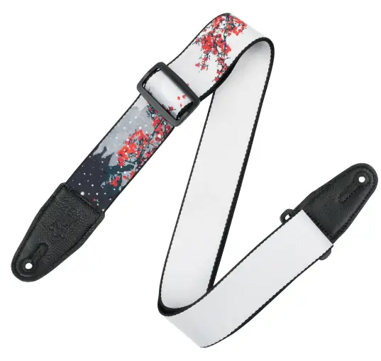 LEVYS Correa Polyester Nature Series 2" - Flores de Cerezo y Nieve LEVYS Correa Polyester Nature Series 2" - Flores de Cerezo y Nieve