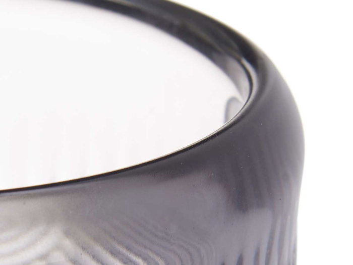 GIFTDECOR Porte-bougie Cercle Rayé Gris