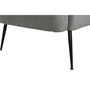 Canapé DKD Home Decor Noir Gris Mousse Bois Métal Velours Scandi 129 x 75 x 73 cm