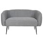 Canapé DKD Home Decor Noir Gris Mousse Bois Métal Velours Scandi 129 x 75 x 73 cm