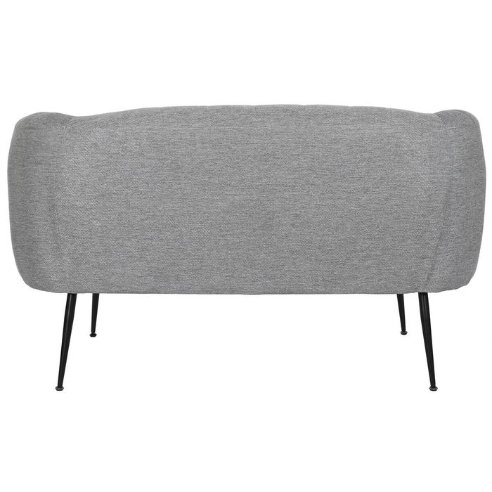 Canapé DKD Home Decor Noir Gris Mousse Bois Métal Velours Scandi 129 x 75 x 73 cm