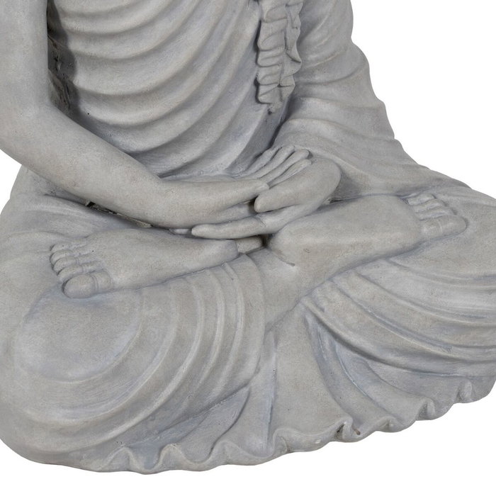 BigBuy Home Figurine Décorative Buda Gris