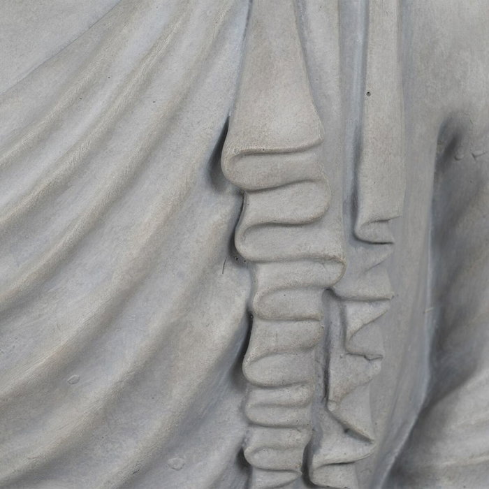BigBuy Home Figurine Décorative Buda Gris