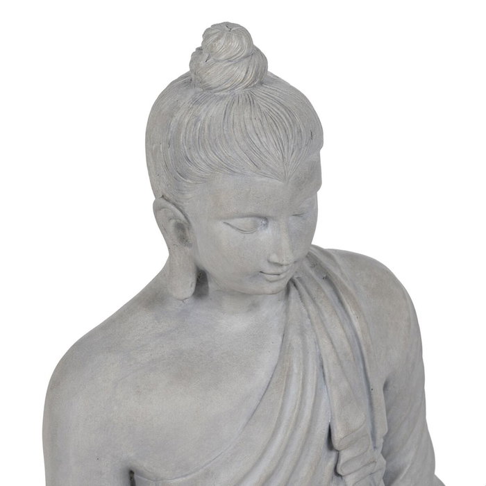 BigBuy Home Figurine Décorative Buda Gris