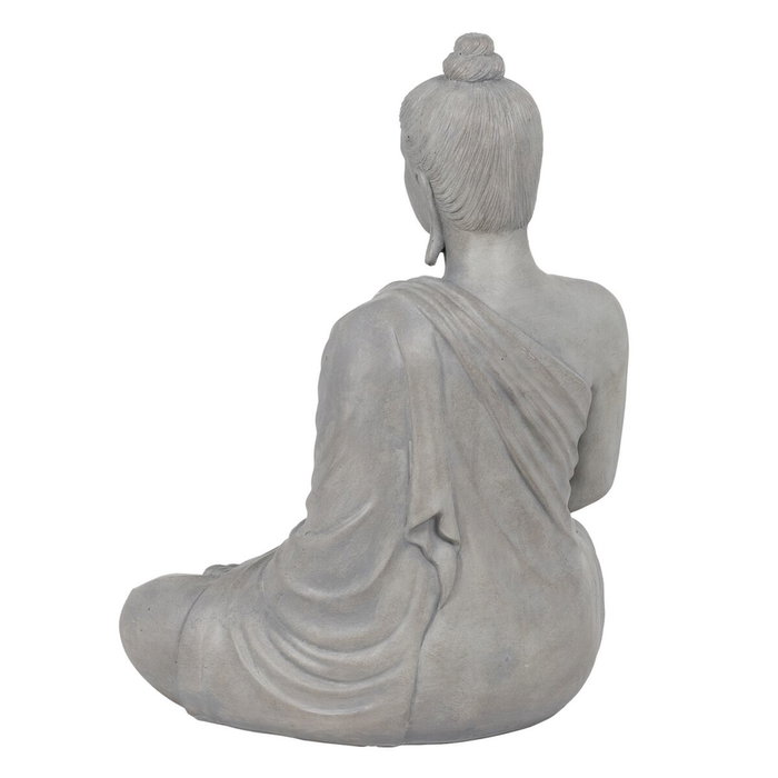 BigBuy Home Figurine Décorative Buda Gris