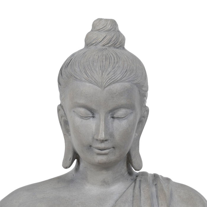 BigBuy Home Figurine Décorative Buda Gris