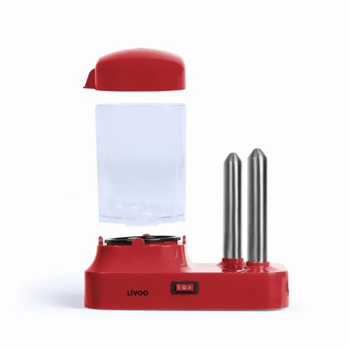 Livoo DOC238RC Machine à Hot-Dog 340W - Cuiseur Vapeur jusqu'à 6 Saucisses - Cuisson Rapide 15 min - Compatible Lave-Vaisselle