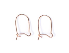 Innspiro Lot de 10 boucles d'oreilles métalliques à crochet fermé doré 8,3x15,0mm