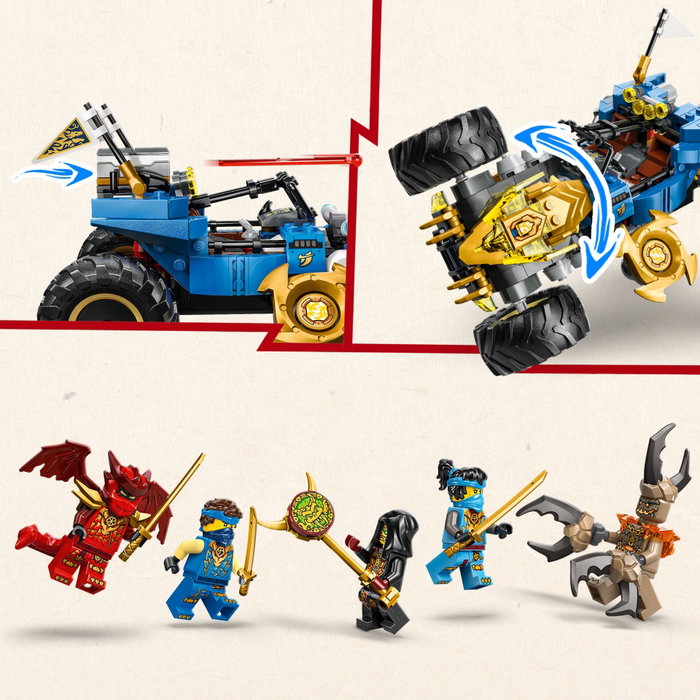 LEGO NINJAGO La Voiture Transformable de Jay 71856 de 387 pièces
