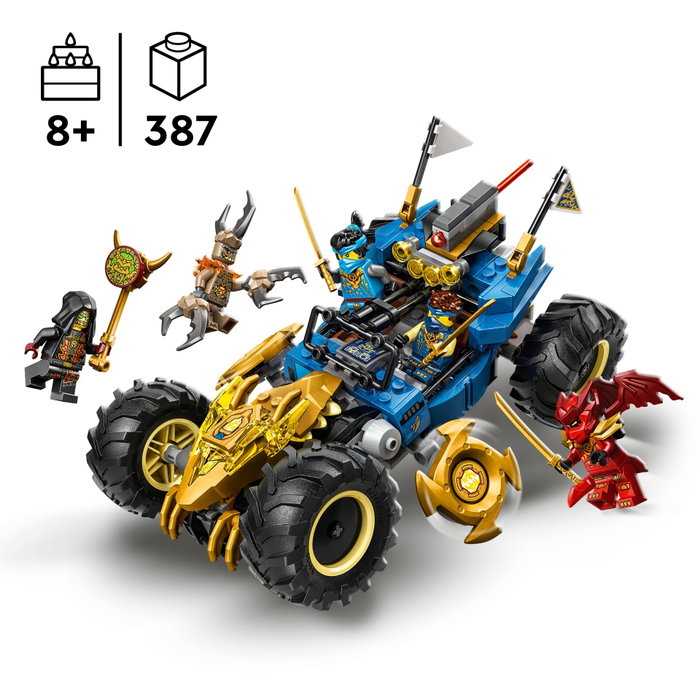 LEGO NINJAGO La Voiture Transformable de Jay 71856 de 387 pièces