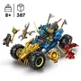 LEGO NINJAGO 71856 La Voiture Transformable de Jay - Jeu de Construction avec 5 Minifigurines - Saison 4 Soulevement des Dragons - Cadeau Enfant 8 ans et Plus