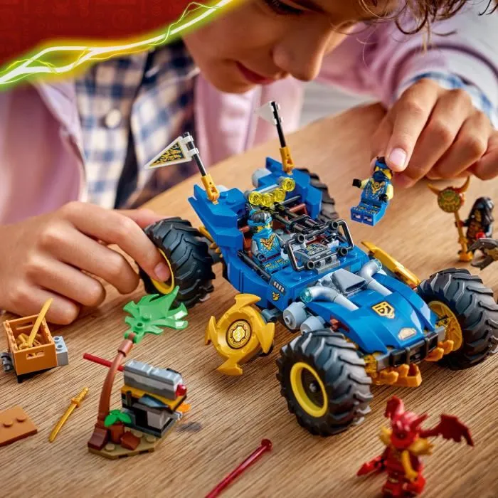 LEGO NINJAGO 71856 La Voiture Transformable de Jay - Jeu de Construction avec 5 Minifigurines - Saison 4 Soulevement des Dragons - Cadeau Enfant 8 ans et Plus