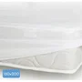 Lovely Home Protège-matelas en Coton 100% Naturel 160 x 200 cm (Ép. max 25 cm), 170 g/m², Blanc, Lavable Machine