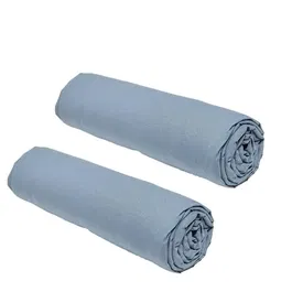 Lot de 2 draps housses Today Essential - 160x200 cm - 2 personnes - Coton 100% - Couleur Denim