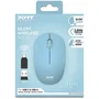 Port Designs Souris sans fil Collection II, 2.4 GHz Bleu azur, Ultra-compacte et silencieuse - 900544
