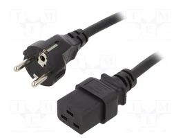 LOGILINK Câble d'alimentation H05VV-F CEE 7/7 vers IEC C19 femelle, 1,8m, noir