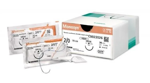 B. Braun Monosyn Violet 3/0 HRC26 70cm 12uds Vet B. Braun Monosyn Violet 3/0 HRC26 70cm 12uds Vet
