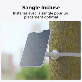 Reolink Panneau Solaire SR3 - 5,8 W - Pour caméras de surveillance extérieure - Compatible USB-C - Blanc - Résistance IP65