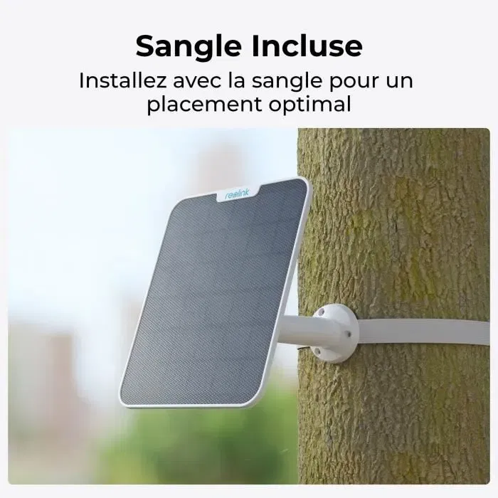 Reolink Panneau Solaire SR3 - 5,8 W - Pour caméras de surveillance extérieure - Compatible USB-C - Blanc - Résistance IP65