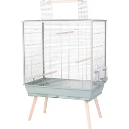Zolux NéoLife Cage pour oiseaux surélevée 81 x 48 x 130 cm vert pour perruche, calopsitte, canari