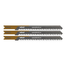 Wolfcraft Lames de scie sauteuse HCS tige en U coupe rapide 50 mm