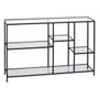 BigBuy Home Étagère Noir Verre Fer 110 x 26 x 74 cm