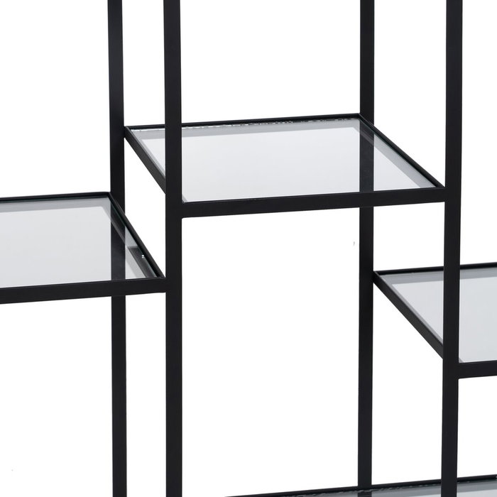 BigBuy Home Étagère Noir Verre Fer 110 x 26 x 74 cm BigBuy Home Étagère Noir Verre Fer 110 x 26 x 74 cm