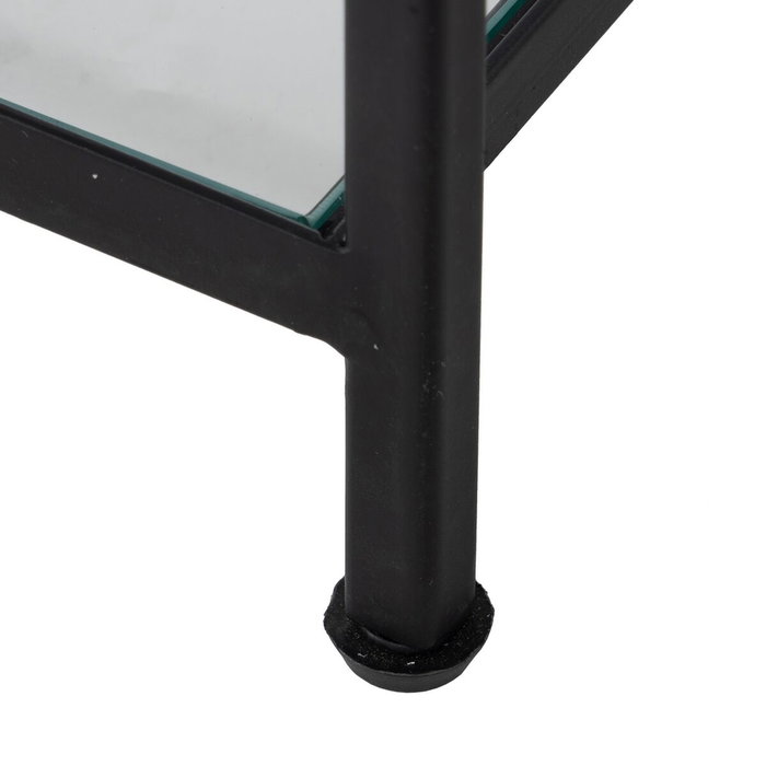 BigBuy Home Étagère Noir Verre Fer 110 x 26 x 74 cm BigBuy Home Étagère Noir Verre Fer 110 x 26 x 74 cm