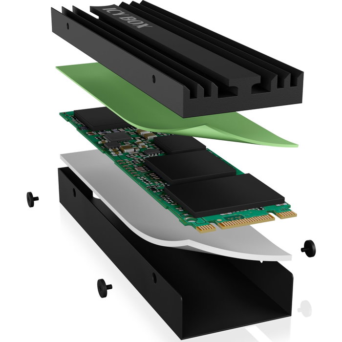 Icy ICY BOX IB-M2HS-PS5 Dissipateur thermique pour SSD M.2 pour PS5 et PC