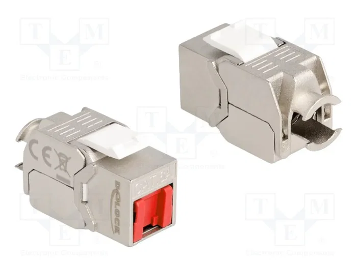 DELOCK Module RJ45 Keystone Cat 6a Argent DELOCK Module RJ45 Keystone Cat 6a Argent