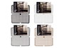 Kinvara Esterilla Fregadero Cuadrada 28 cm Plastique Blanc Gris Noir Beige (Set de 24)