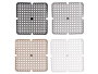 Kinvara Esterilla Fregadero Cuadrada 28 cm Plastique Blanc Gris Noir Beige (Set de 24)