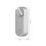 YALE Linus L2 - Serrure connectée Wi-Fi rechargeable avec verrouillage automatique, compatible Yale Dot et clavier à empreinte - Finition argent